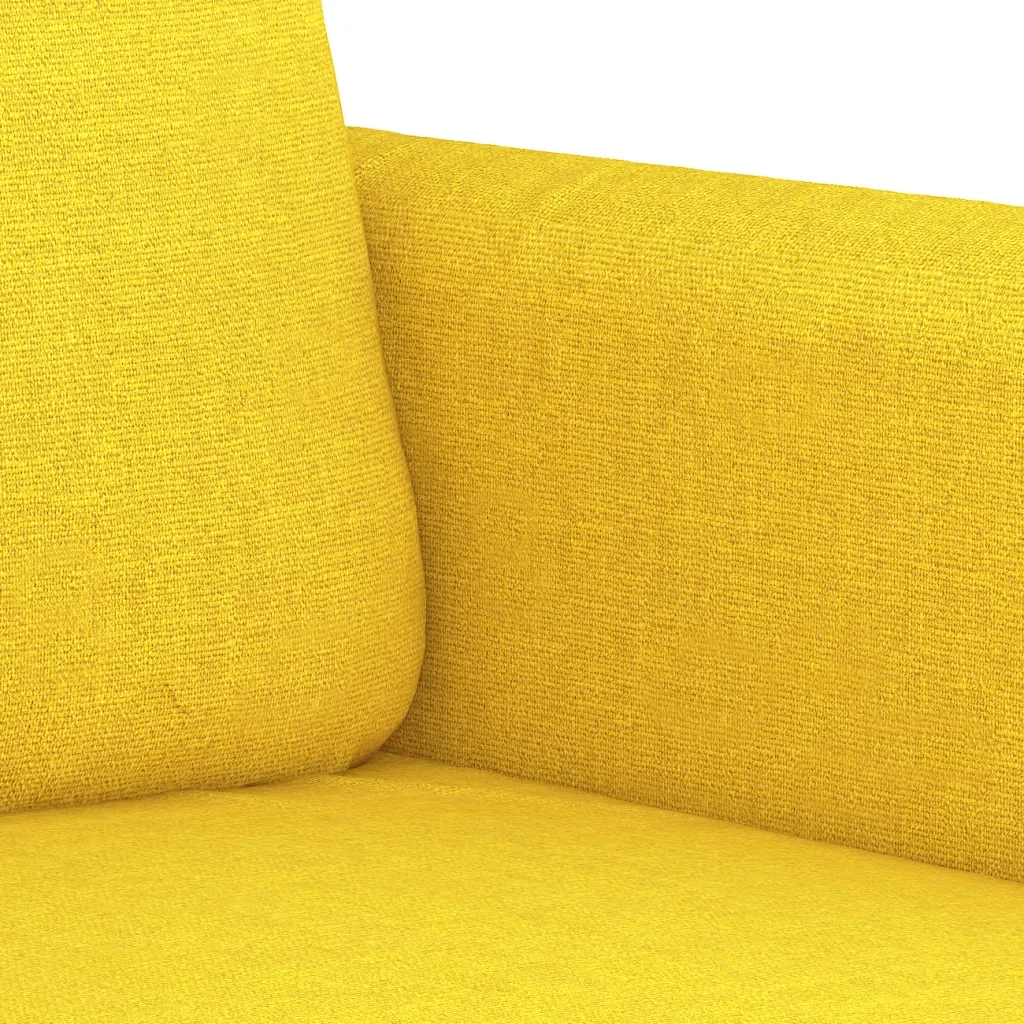 Divano a 2 Posti Giallo Chiaro 120 cm in Tessuto 359475