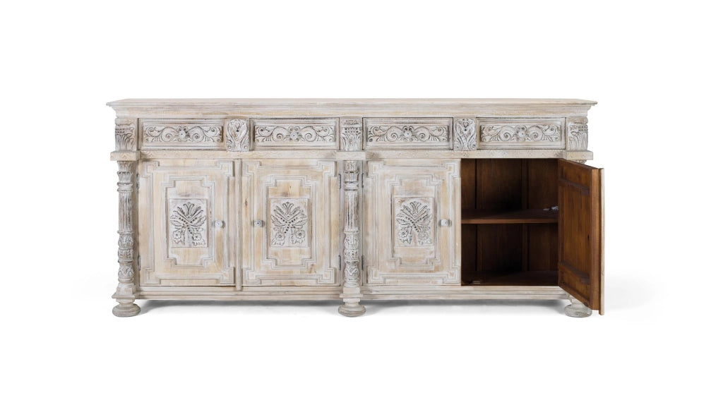 Credenza con 3 cassetti e 3 ante in legno di mango