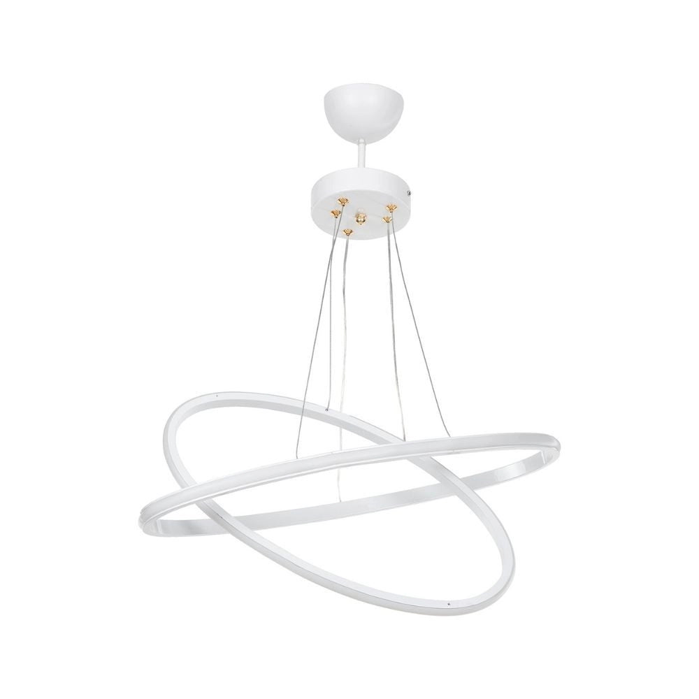 Lampada a sospensione due anelli LED Muso MDL4438 colore bianco
