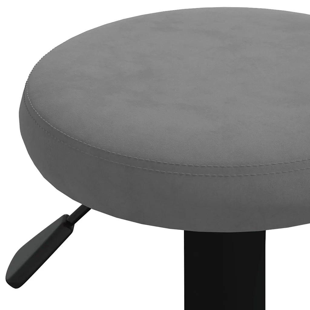 Sedie da Bar 2 pz Grigio Scuro in Velluto 333144