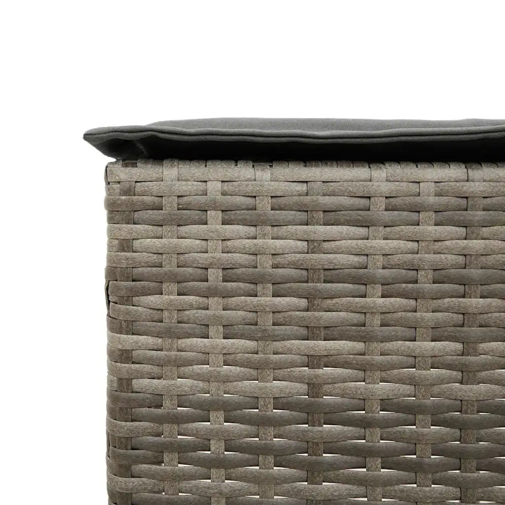 Set Bar da Giardino 3pz con Cuscini Grigio in Polyrattan 3261488