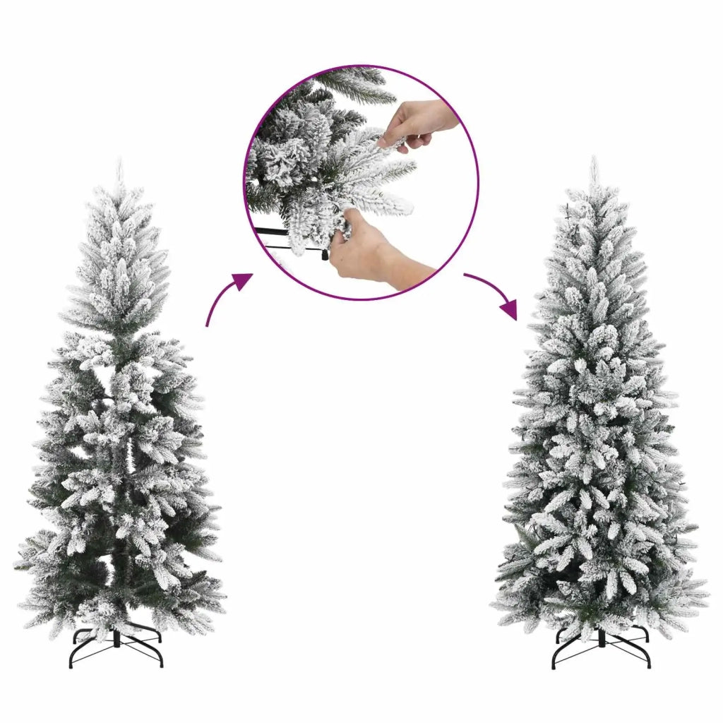 Albero di Natale Artificiale Sottile 180 cm 300 LED 3461197
