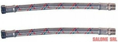 2pz FLESSIBILE ANTIVIBRANTE ACCIAIO ZINCATO CM.50 DA 1 pollice