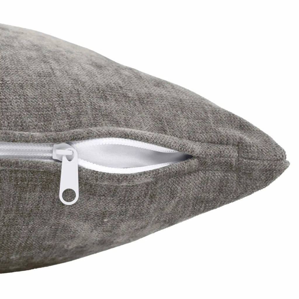 Cuscino con cuscino HEERLEN 2 pz Grigio Scuro Tessuto Chenille 923927