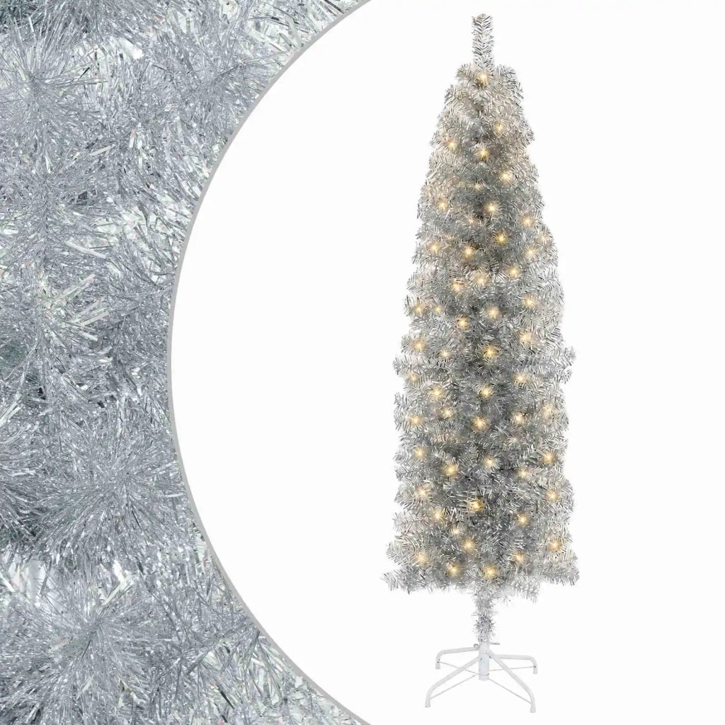 Albero di Natale Artificiale Sottile 180 cm 300 LED 3461197