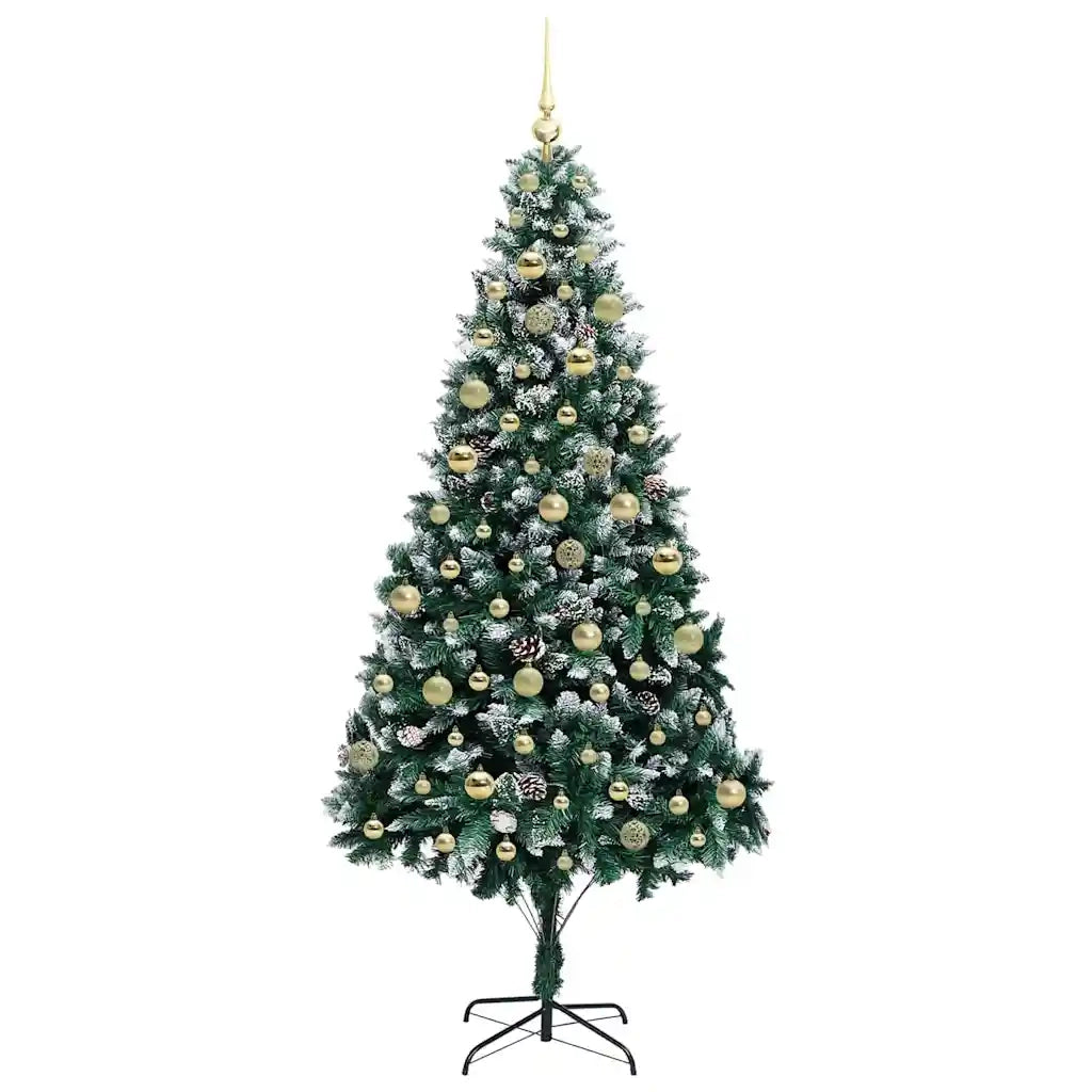 Albero di Natale artificiale con 300 LED Verde 210 cm