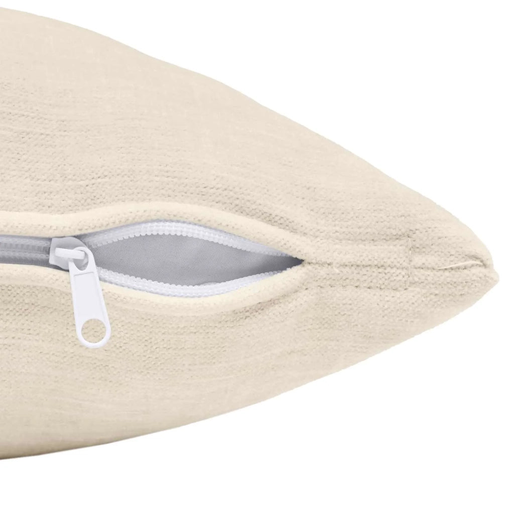 Cuscino con cuscino HEERLEN 2 pz Crema Tessuto Chenille 923941
