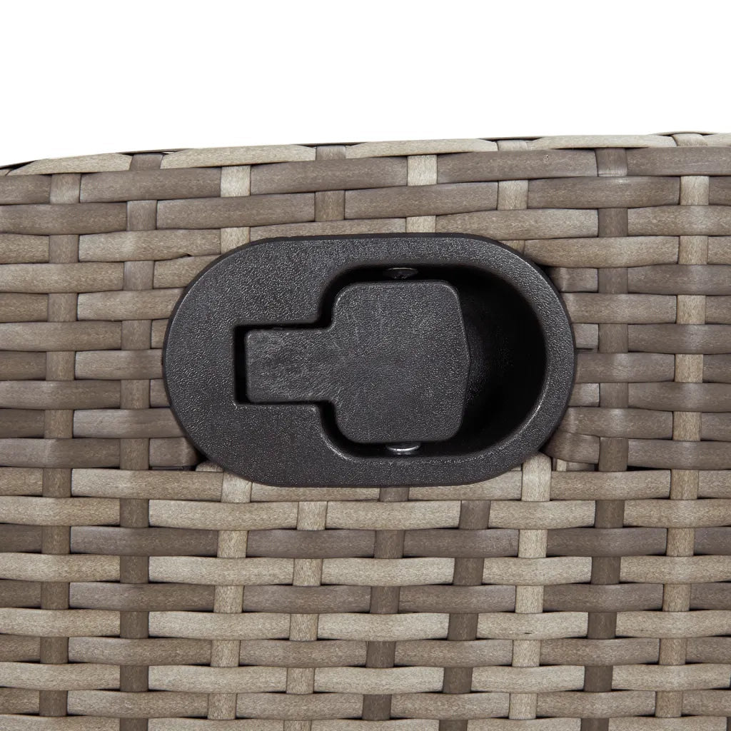Set da Pranzo da Giardino 5 pz con Cuscini in Polyrattan Grigio 3213346