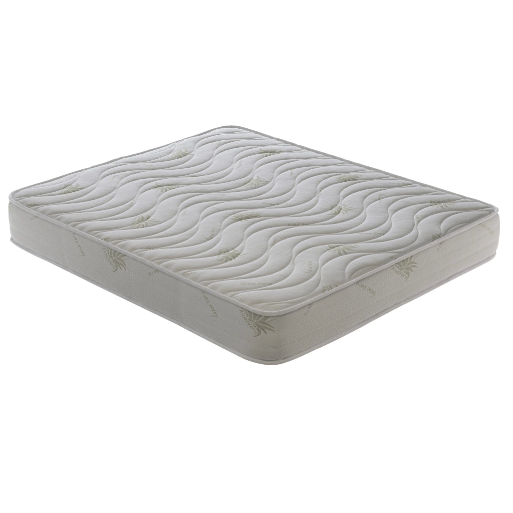 Materasso Piazza e Mezza 140x200 Alto 25 cm - Aloe Vera – Ortopedico – Alta densità – Onda Massaggiante - Massimo Comfort