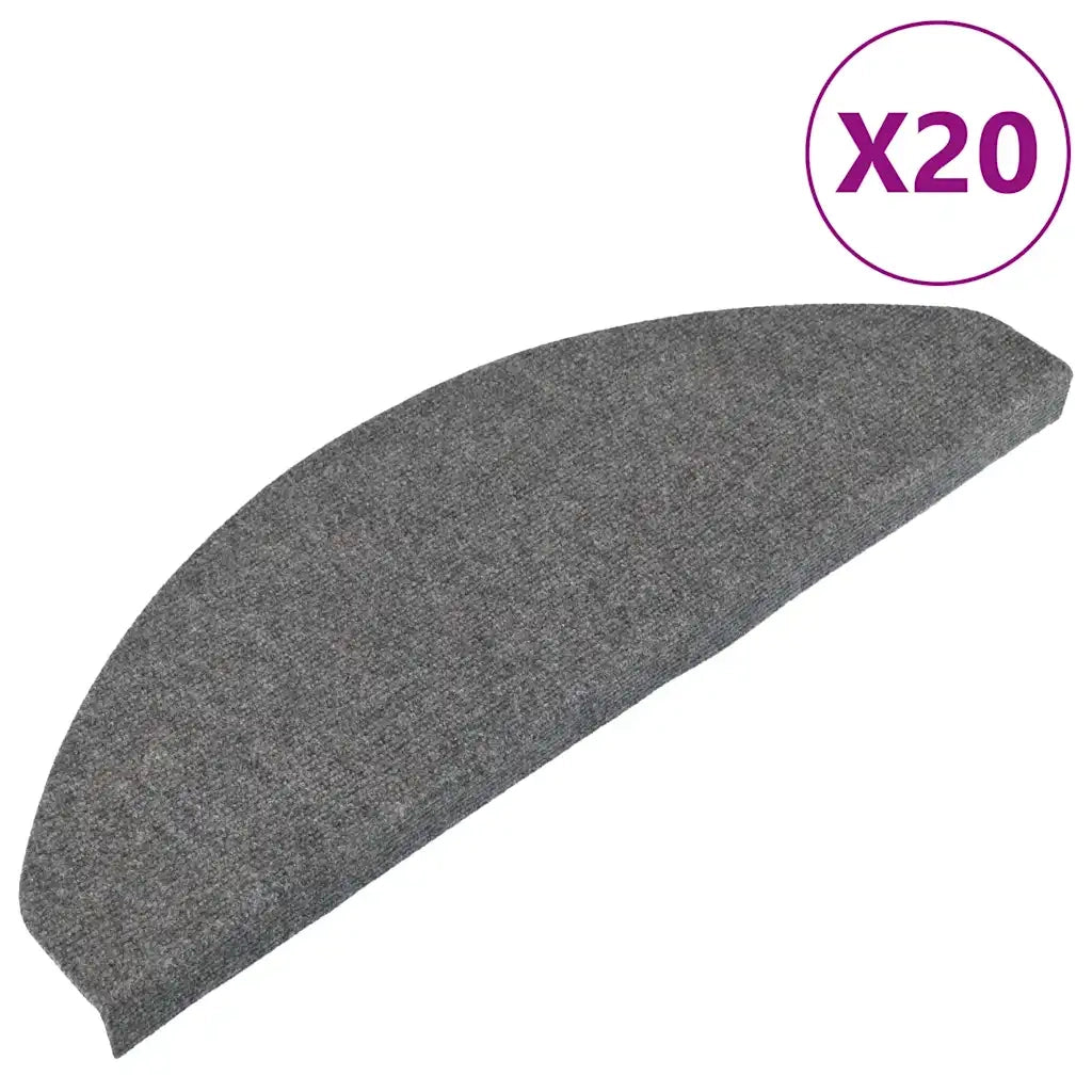 Tappetini Autoadesivi per Scale 20 pz | Gradini per Scale Grigi 65x22,5x3,5 cm
