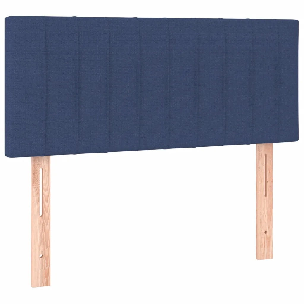 Letto a Molle con Materasso e LED Blu 90x190 cm in Tessuto