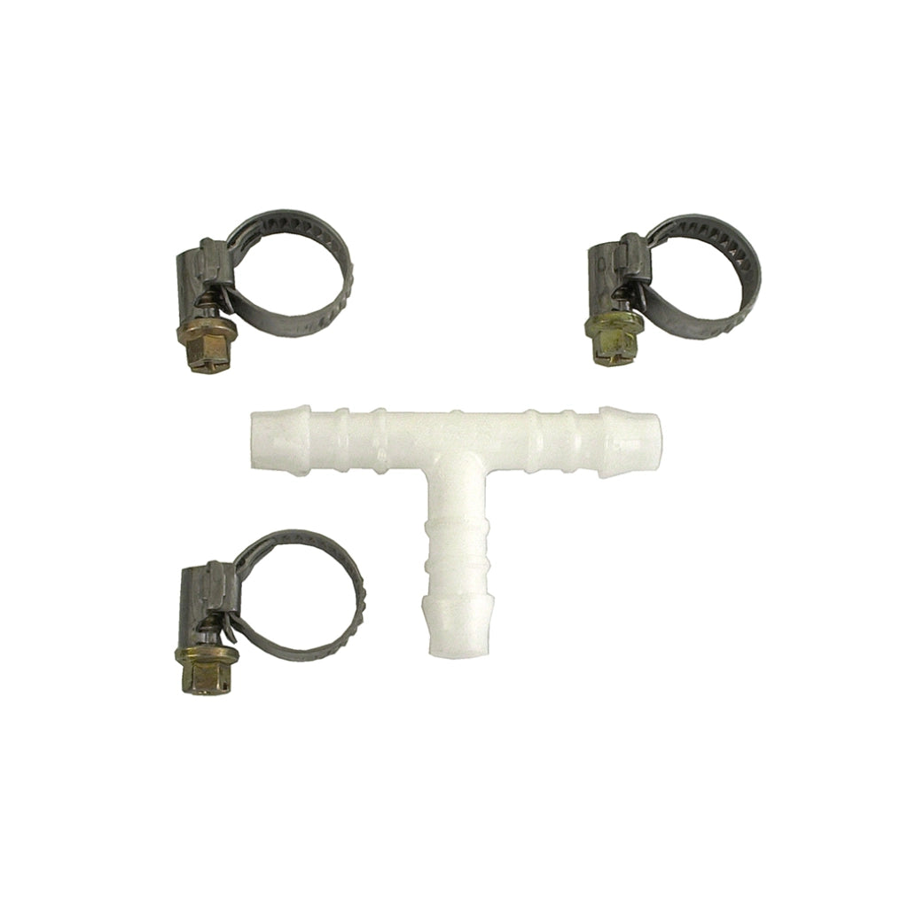 Giunzione per tubi a "T" + 2 fascette - 10 mm = 3/8â€