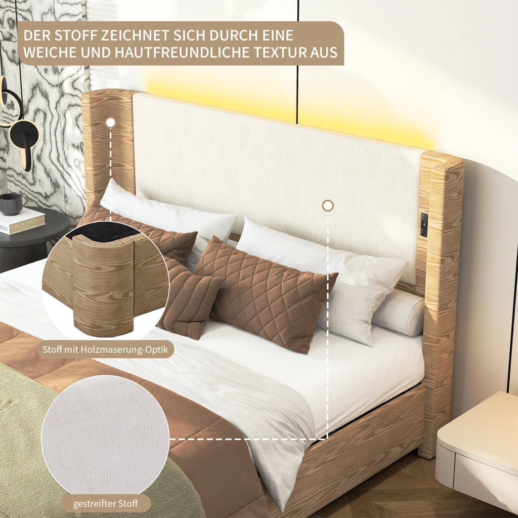 BL-536 Letto matrimoniale con contenitore a sollevamento a gas