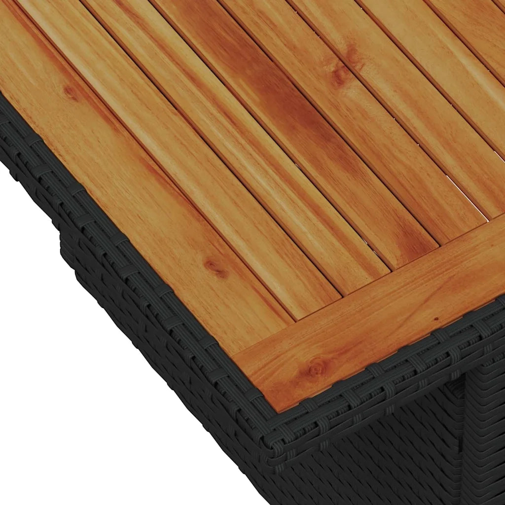 Set Divano da Giardino con archiviazione 8 pcs Nero Poly Rattan 3358669