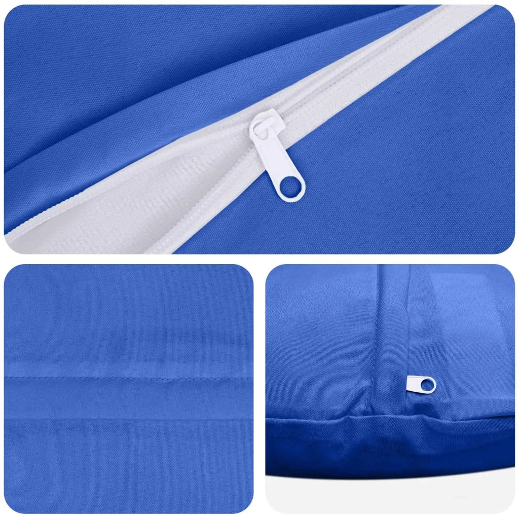Cuscino con cuscino HEERLEN 2 pz Blu Reale Poliestere 929151