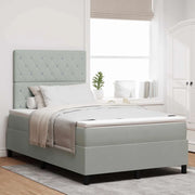 Letto a molle con materasso Grigio chiaro 120 x 190 cm Velluto 3339752