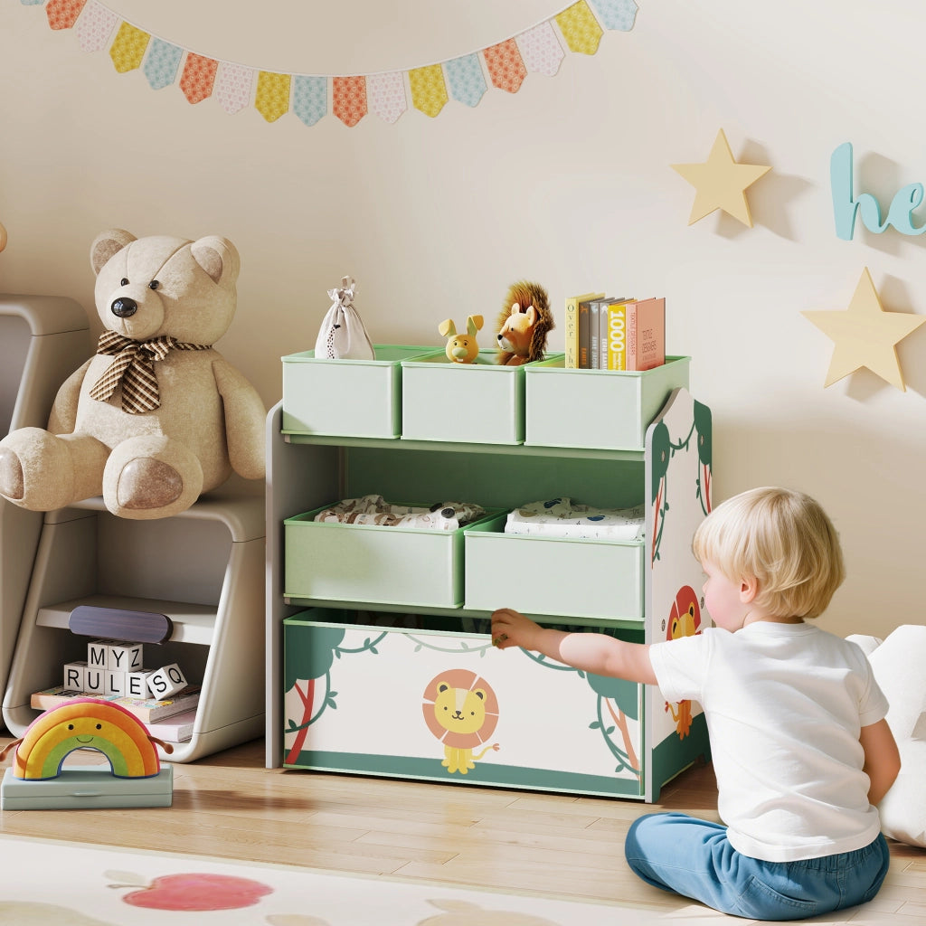 Scaffale Portagiochi Bambini ¨C Xylo ¨C 3 Ripiani Verde