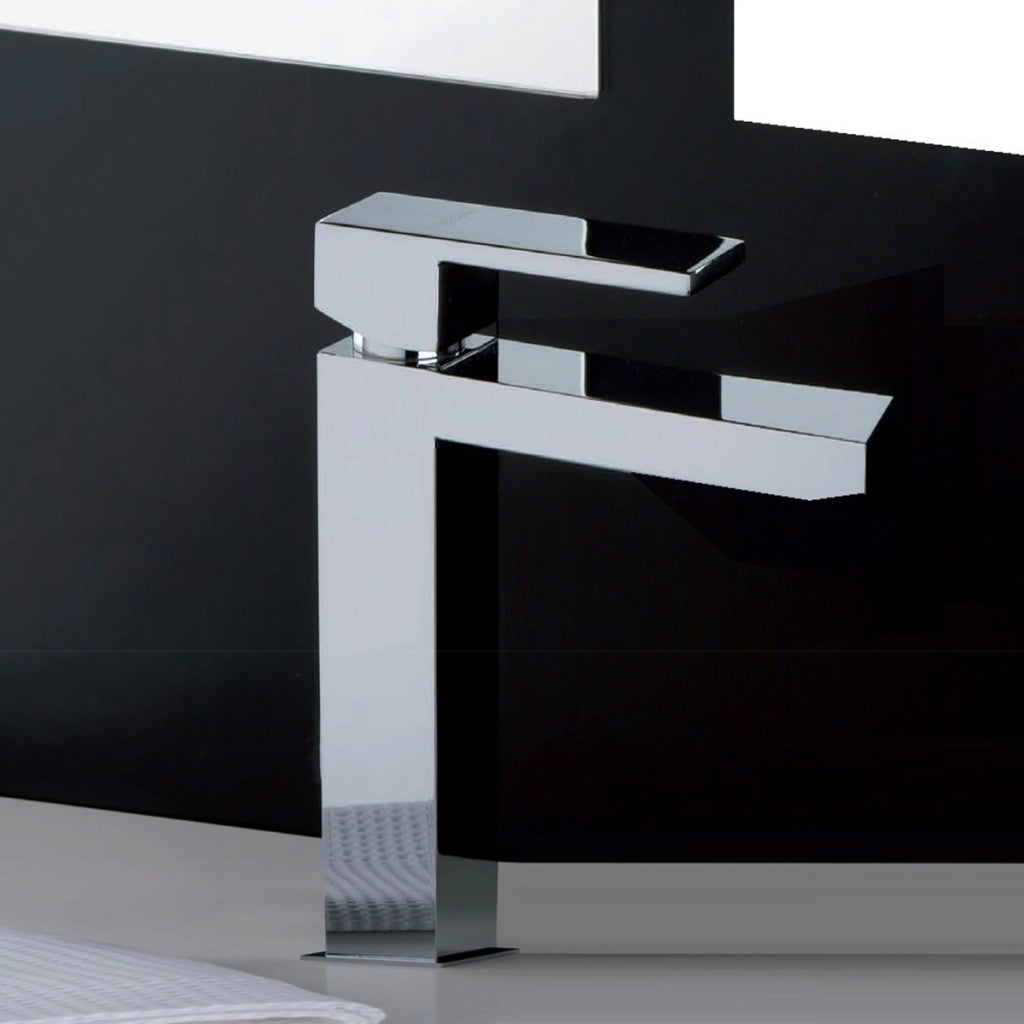 Miscelatore lavabo 1 leva quadrato cromato manhattan