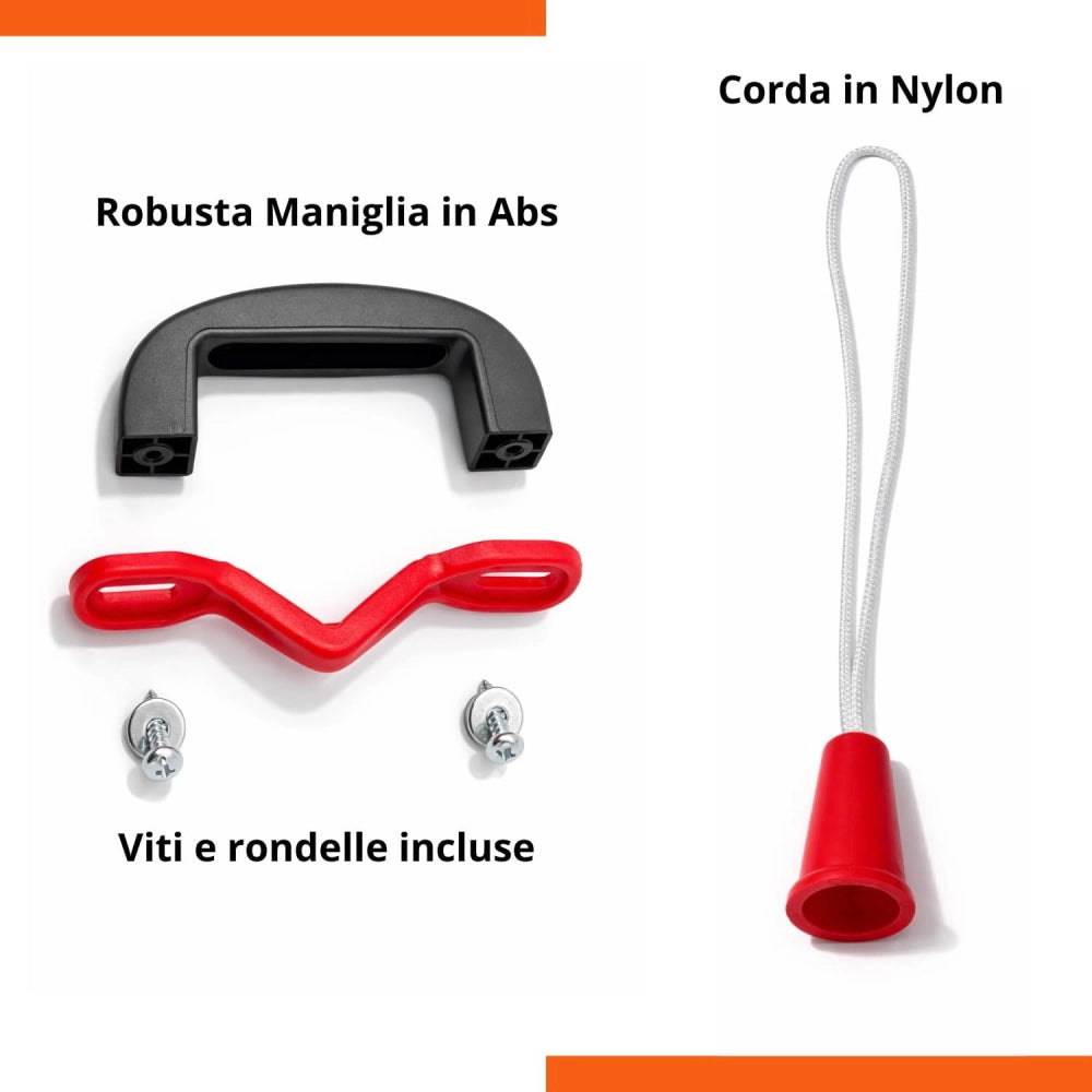 Kit Maniglia + Corda in Nylon per Basculanti Universale Box Garage