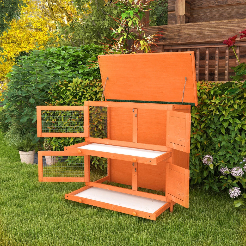 Gabbia per conigli a doppio livello ¨C Minimal ¨C 90x45x90 cm