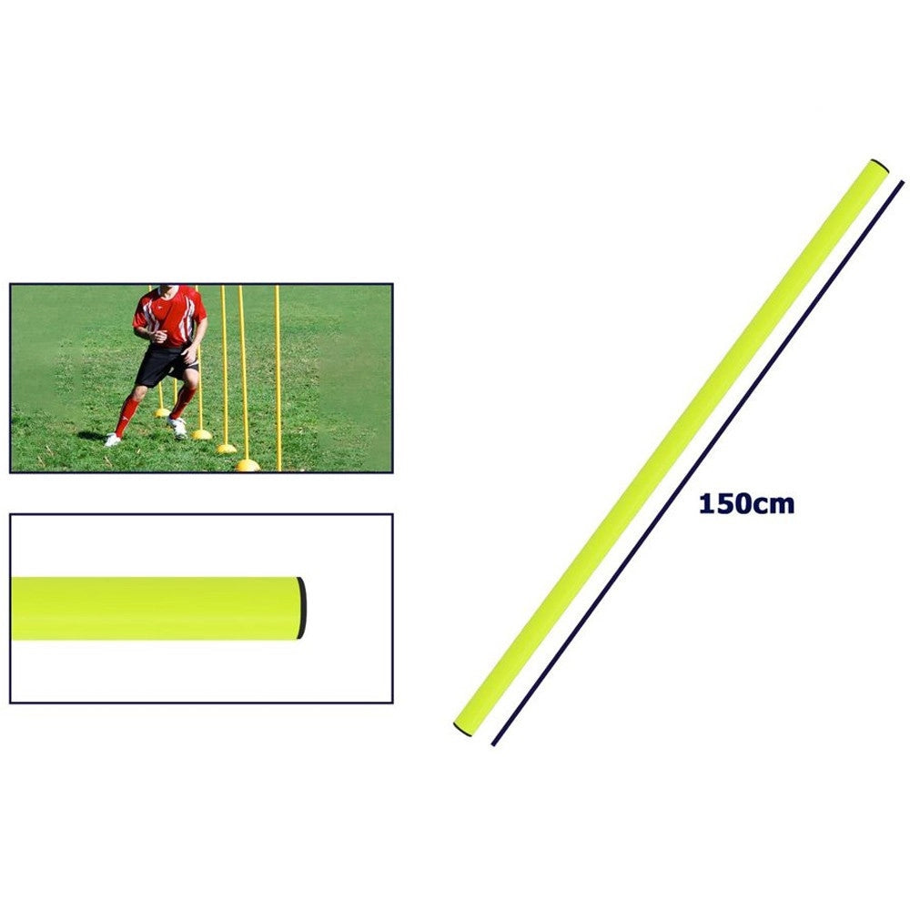Trade Shop - Marcatori Per Allenamento Altezza 150 Cm Calcio Barra Ostacoli Slalom Fluo -