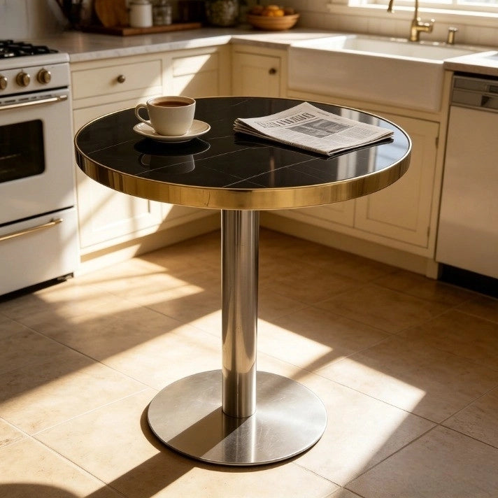 TAVOLINO Rotondo 75 x 71 x 23 cm Nero MDF