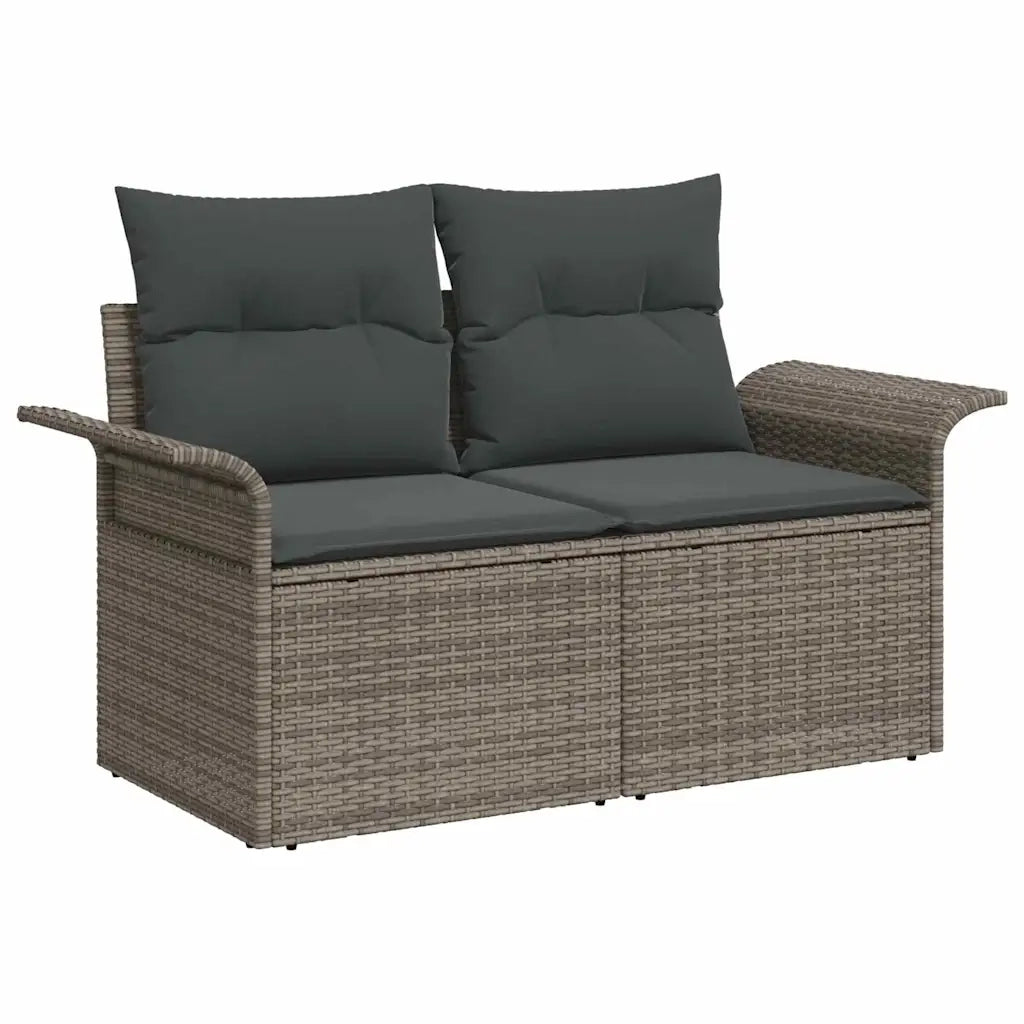 Set Divano da Giardino 8 pcs Grigio polyrattan 3361251