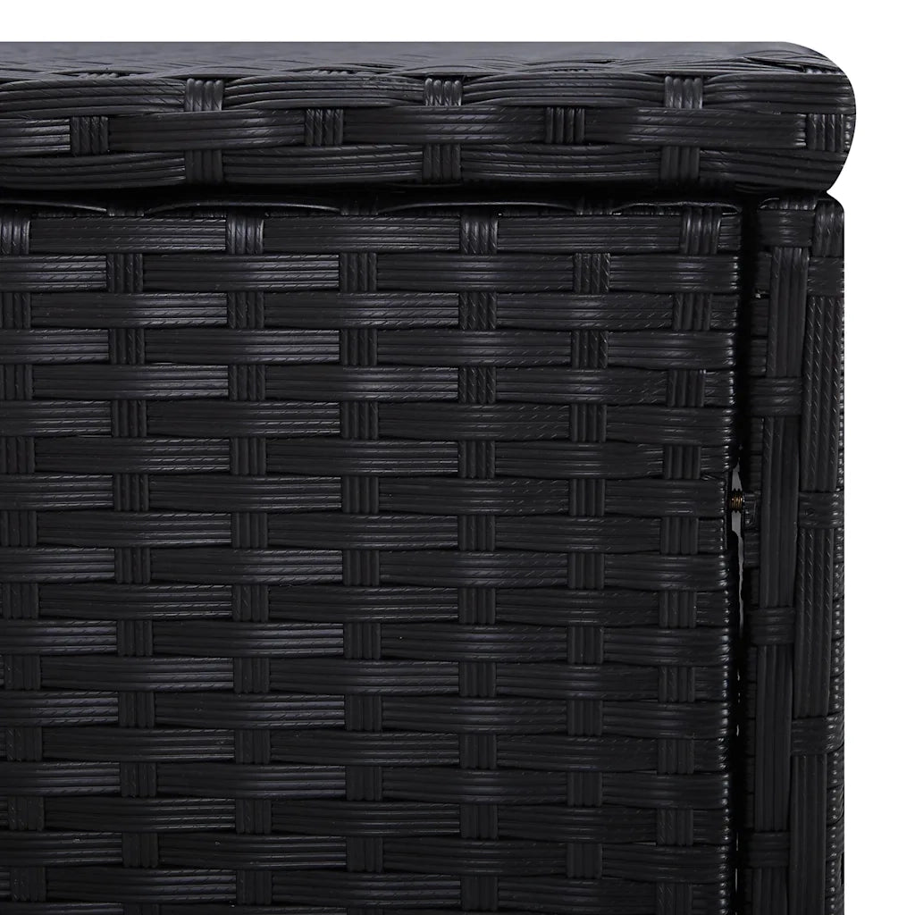 Lettini Prendisole con Tavolino 3 pz in Polyrattan Nero 3057668