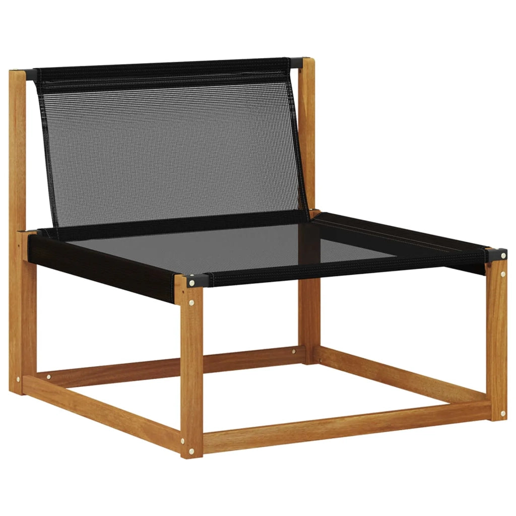 Set di divani da esterno 3 pz Naturale e Nero 3369135