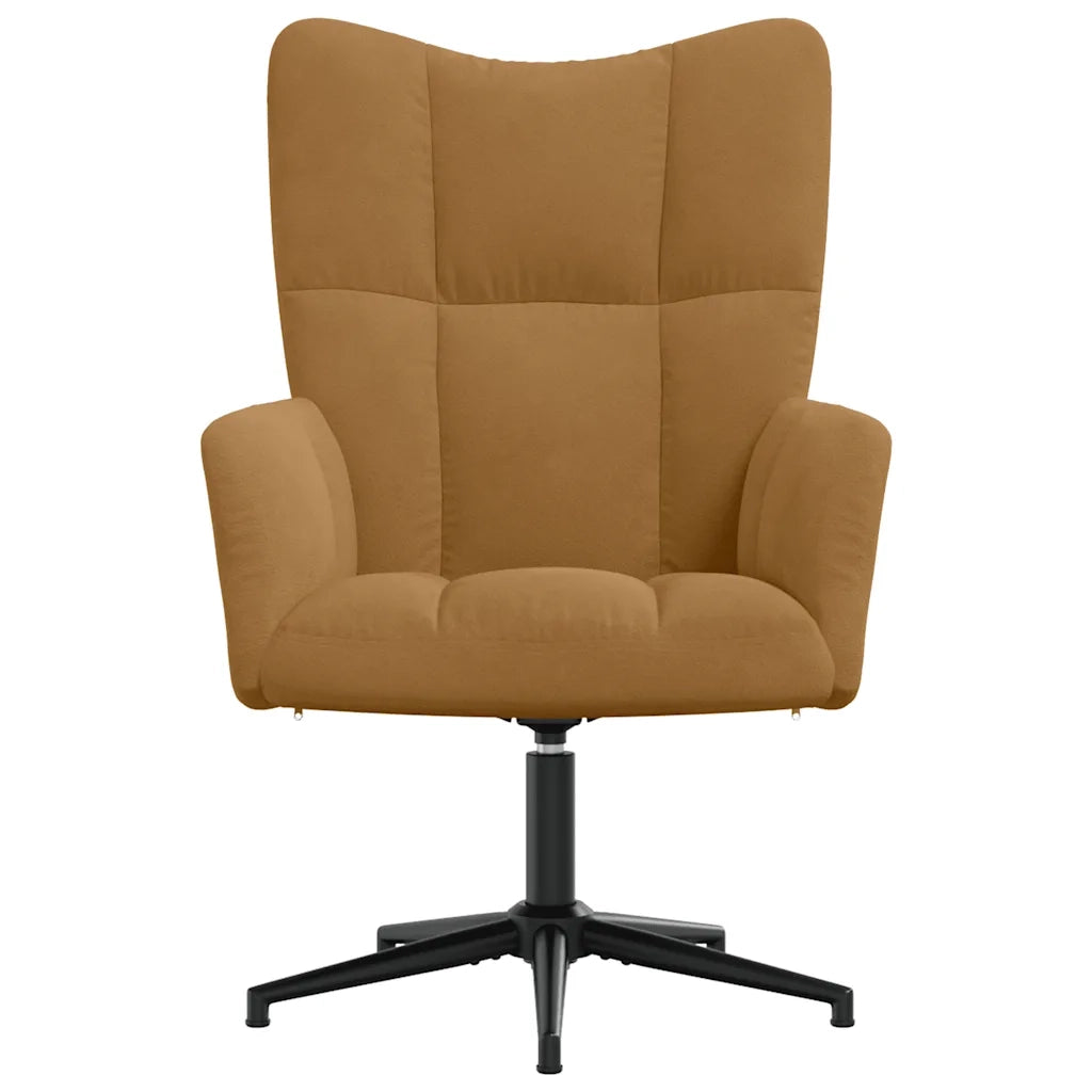 Sedia Relax Marrone in Velluto 328103