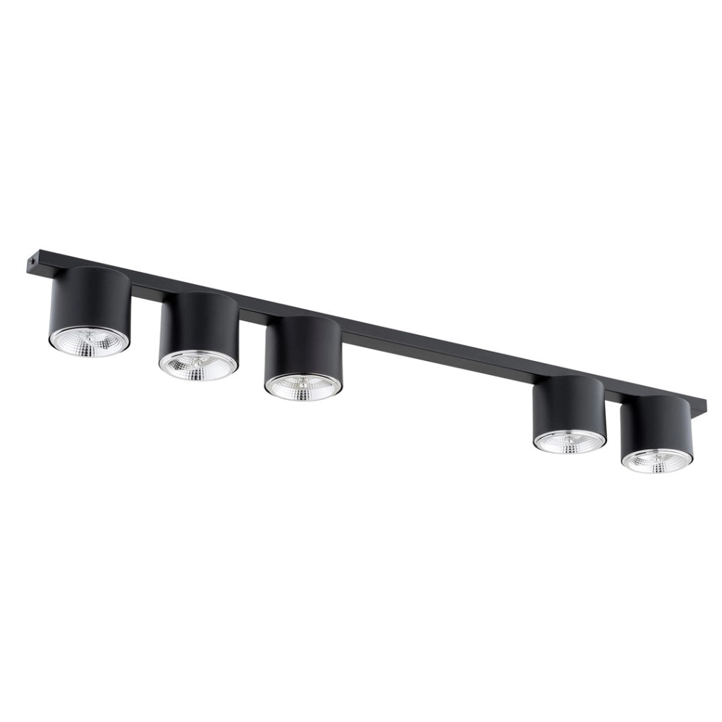 Barra faretti nera minimal 116 cm 5xES111 NANO Emibig
