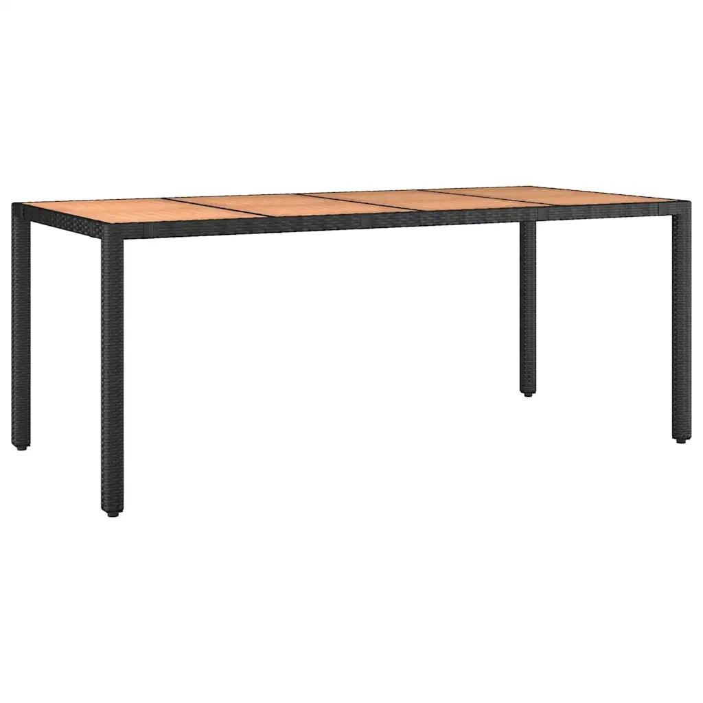 Set Bistrò da Giardino 9 pz con Cuscini in Polyrattan Nero 3276983