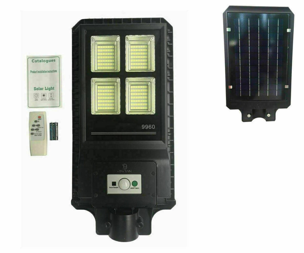60W Lampione Stradale led Con Pannello Solare Integrato Crepuscolare ip66 - ZENCOCCO