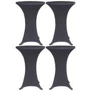 Coperture Elastiche per Tavoli 4 pz 60 cm Antracite 279084