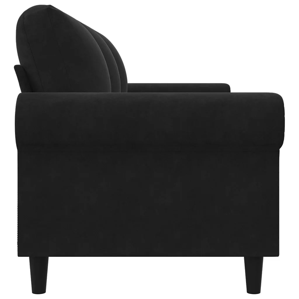 Divano a 3 Posti Nero 180 cm in Velluto 359544