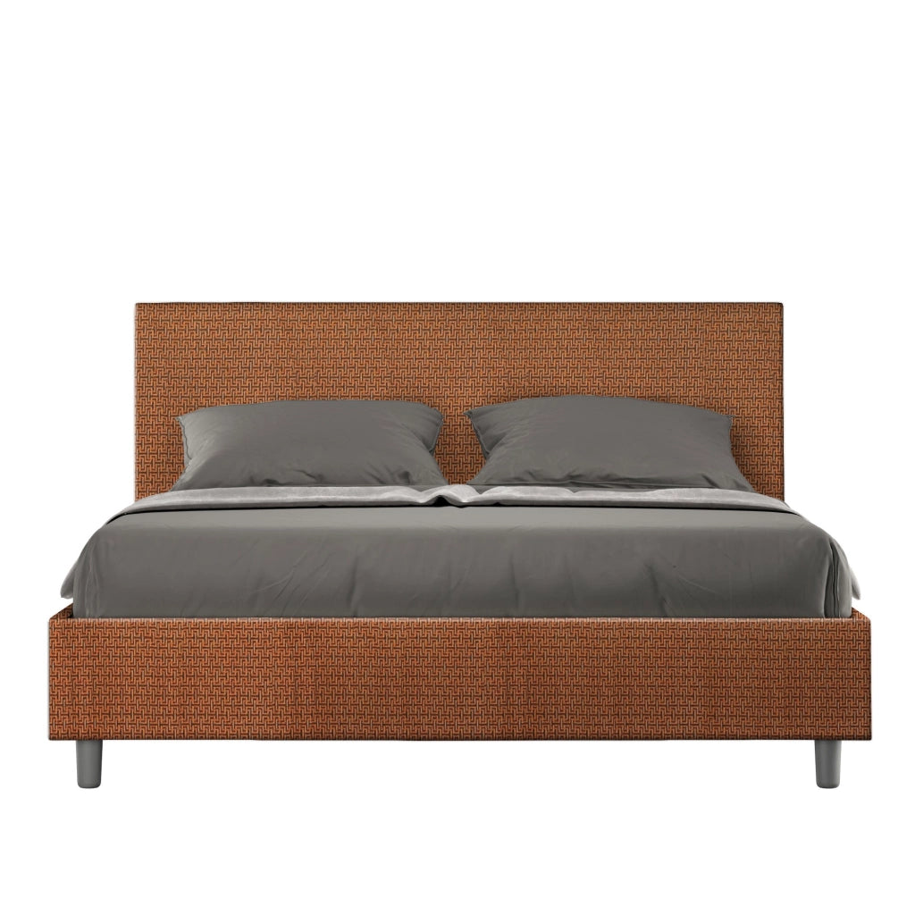 Letto Matrimoniale 160x190 cm Senza Rete Adele Labirinto 04 Arancione