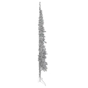 Albero Natale Artificiale Sottile a Met¨¤ Supporto-Albero Natalizio Argento 210cm
