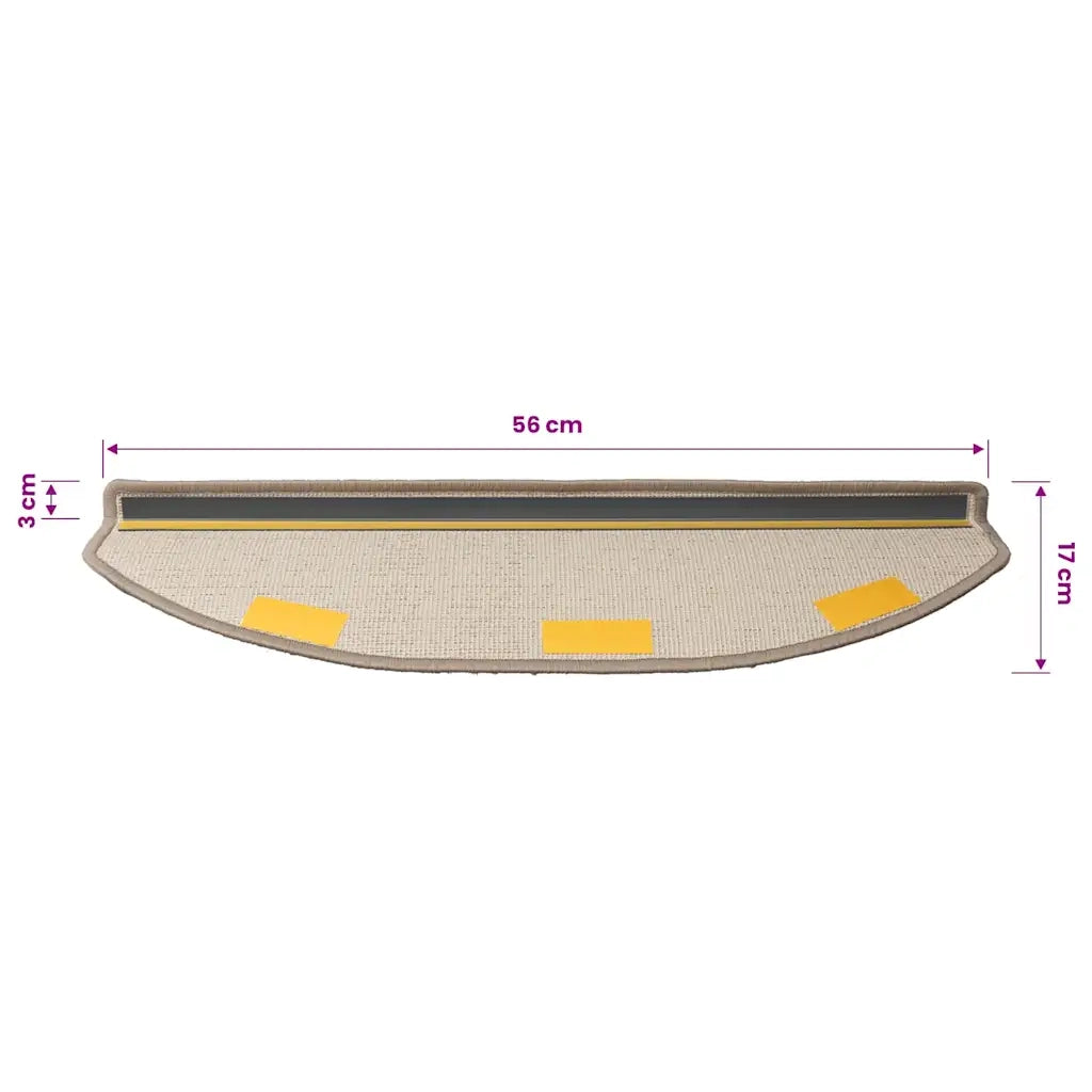 Tappetini per scale 10 pz 56x17x3 cm Talpa Semicircolari 149747