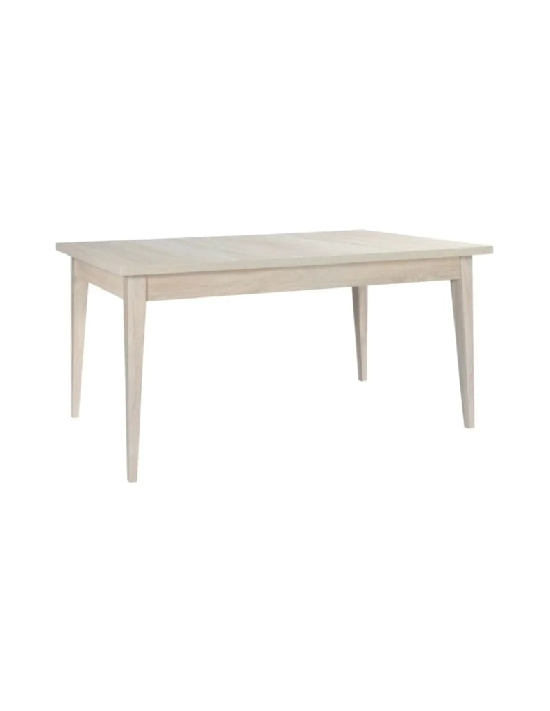 Sala da pranzo completa MALMO con tavolo 160 cm, buffet alto e scaffale a muro – Rovere chiaro e grigio