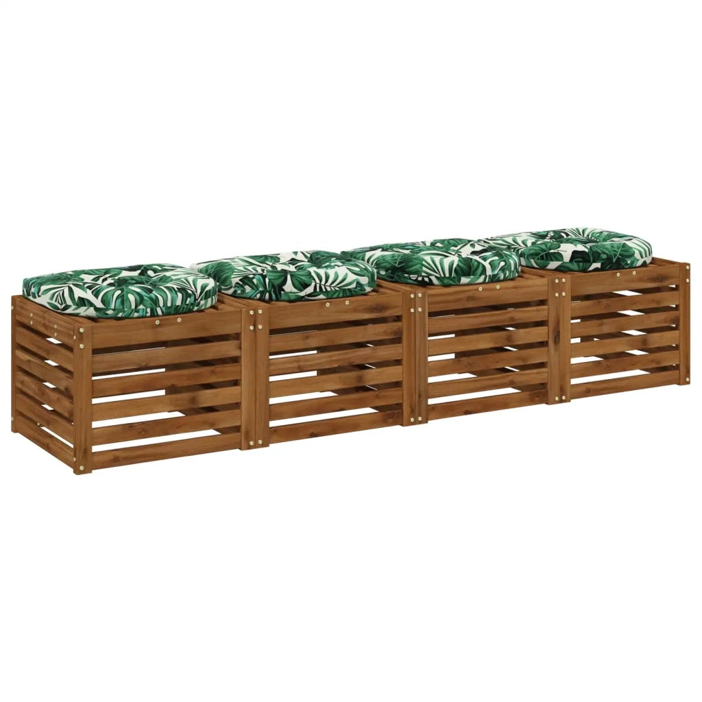 Cuscini per Sedia in 4 Pezzi 4 pz 100% Poliestere 945333