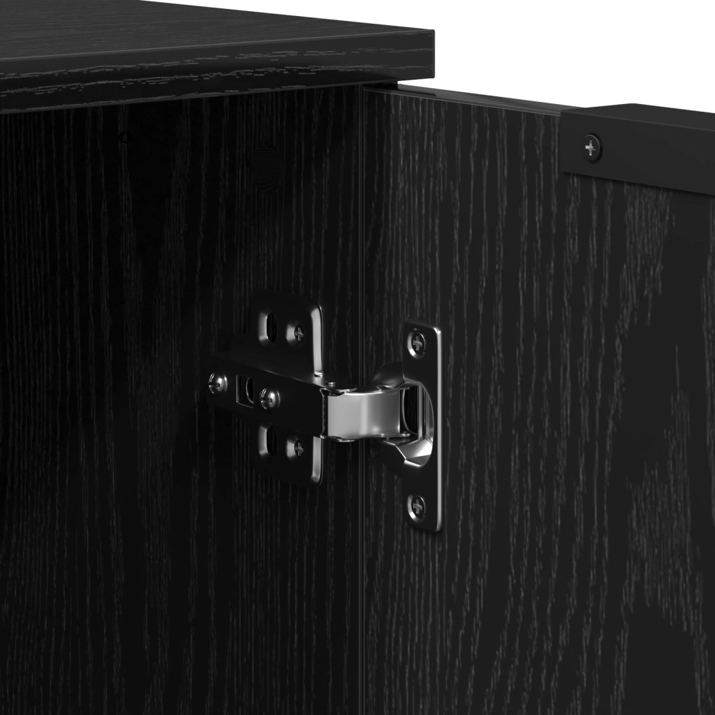 Credenza Rovere Nero 60 x 30 x 70 cm Legno multistrato 862086