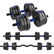 Kit Pesi Regolabili 25 kg 3 in 1 ¨C Minimal ¨C Blu