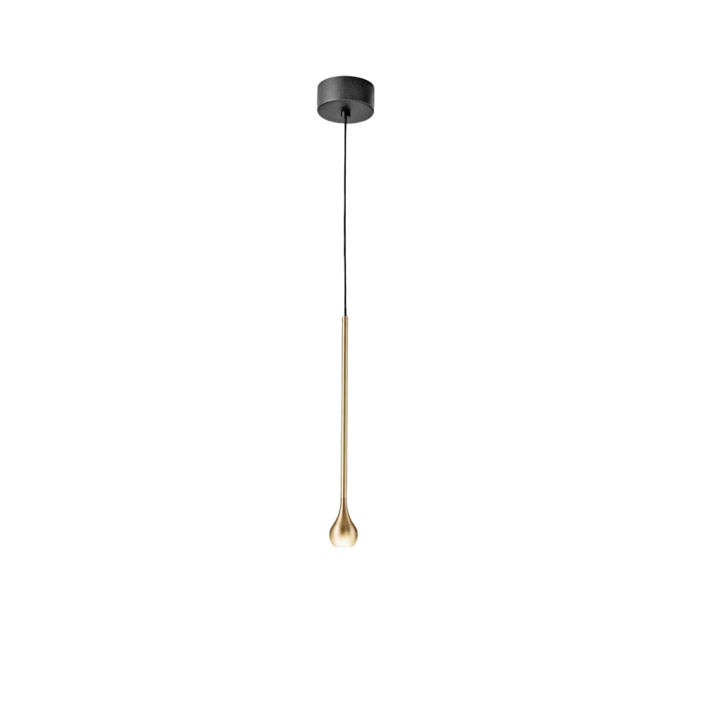 Lampada a Sospensione URSULA S/P Oro - Sospensione Singola Led 5W 3000K 255lm Fascio 24° Montatura in Alluminio IP20 - Gea Luce