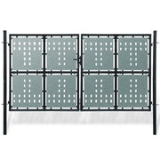 Cancello per Recinzione a una Porta Nero 300x150 cm 141693