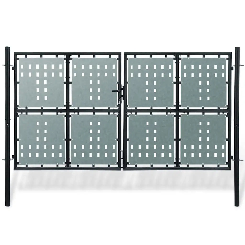 Cancello per Recinzione a una Porta Nero 300x150 cm 141693