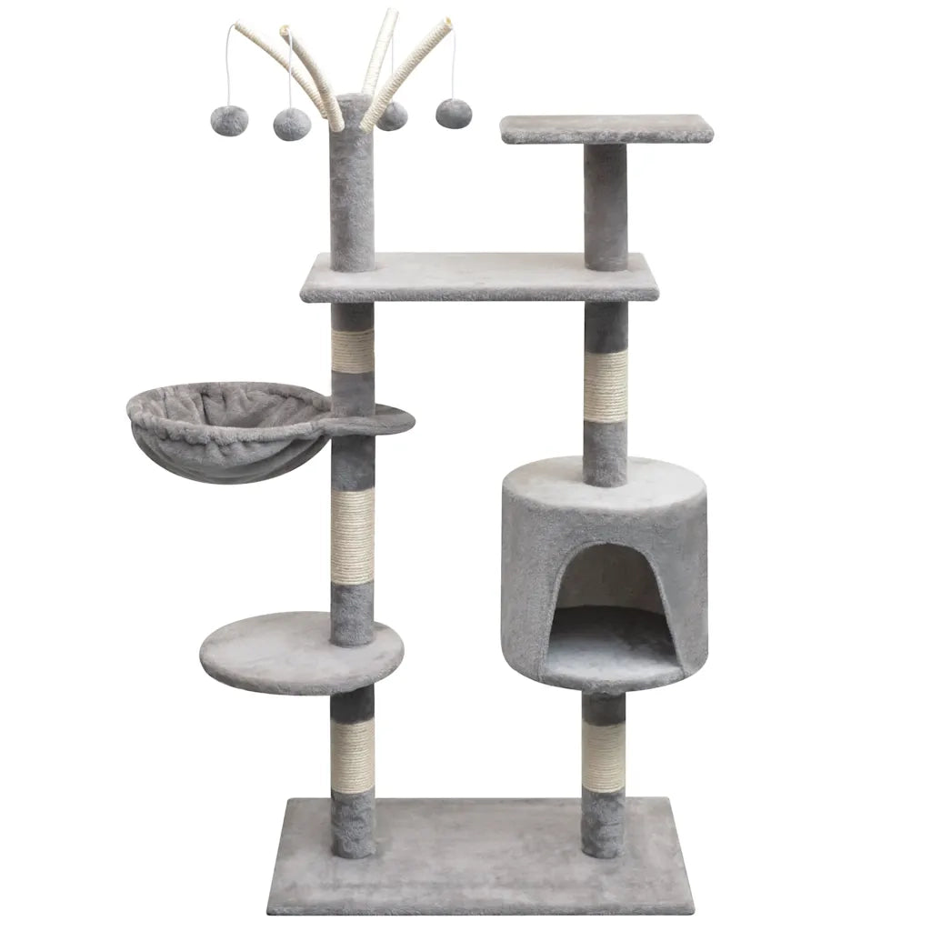 Albero per Gatti con Tiragraffi Sisal 125 cm Grigio 170480