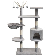 Albero per Gatti con Tiragraffi Sisal 125 cm Grigio 170480