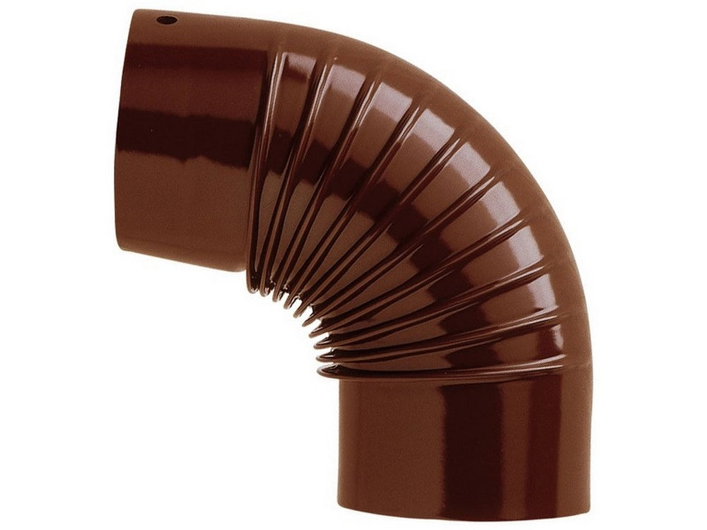 12pz gomito 90¦ per stufa a legna porcellanato classic col. marrone ï cm. 13 cod:ferx.vit55036