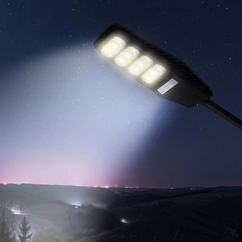 Trade Shop - Lampione Stradale Luce Energia Solare Led 200watt Sensore Pir Staffa Telecomando -