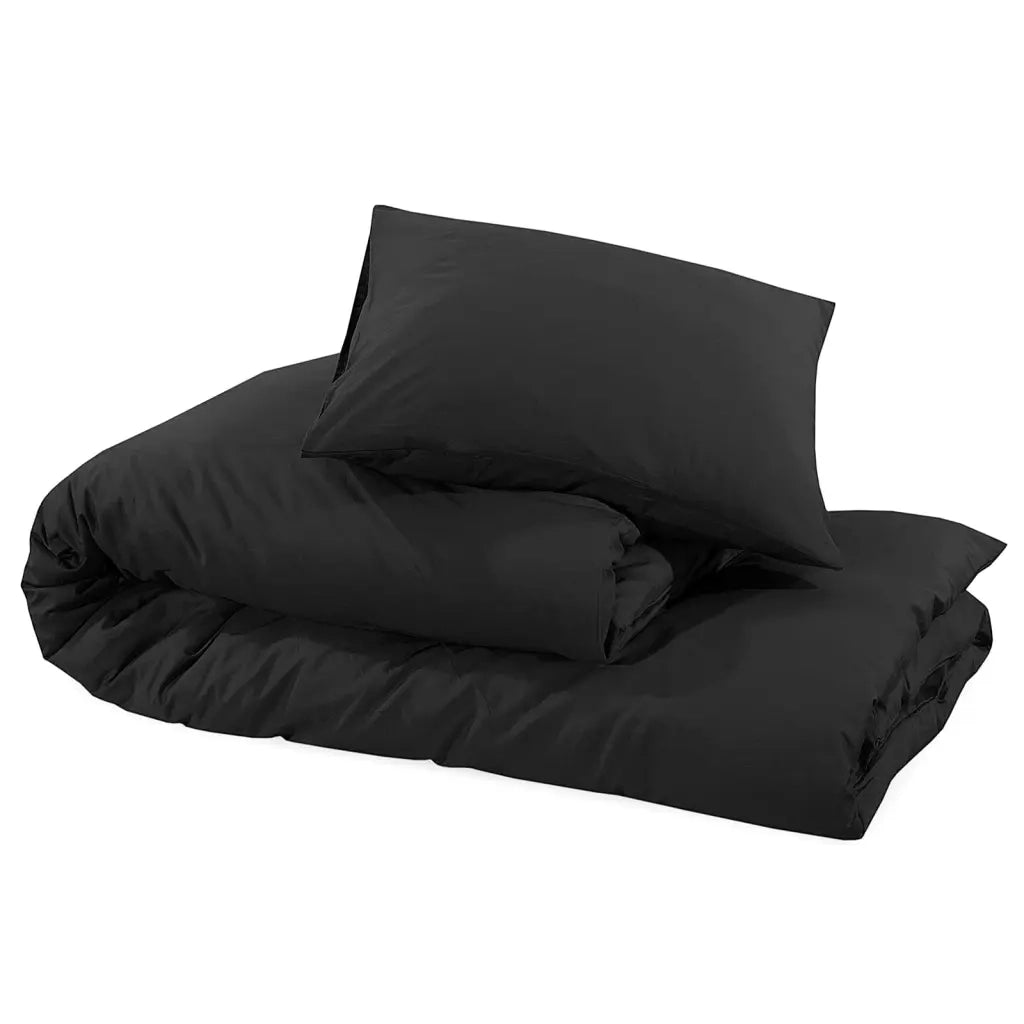 Set Copripiumino Nero 140x200 cm in Cotone 136110